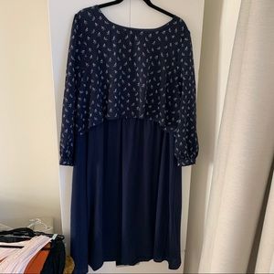 Piper and scoot navy midi dress